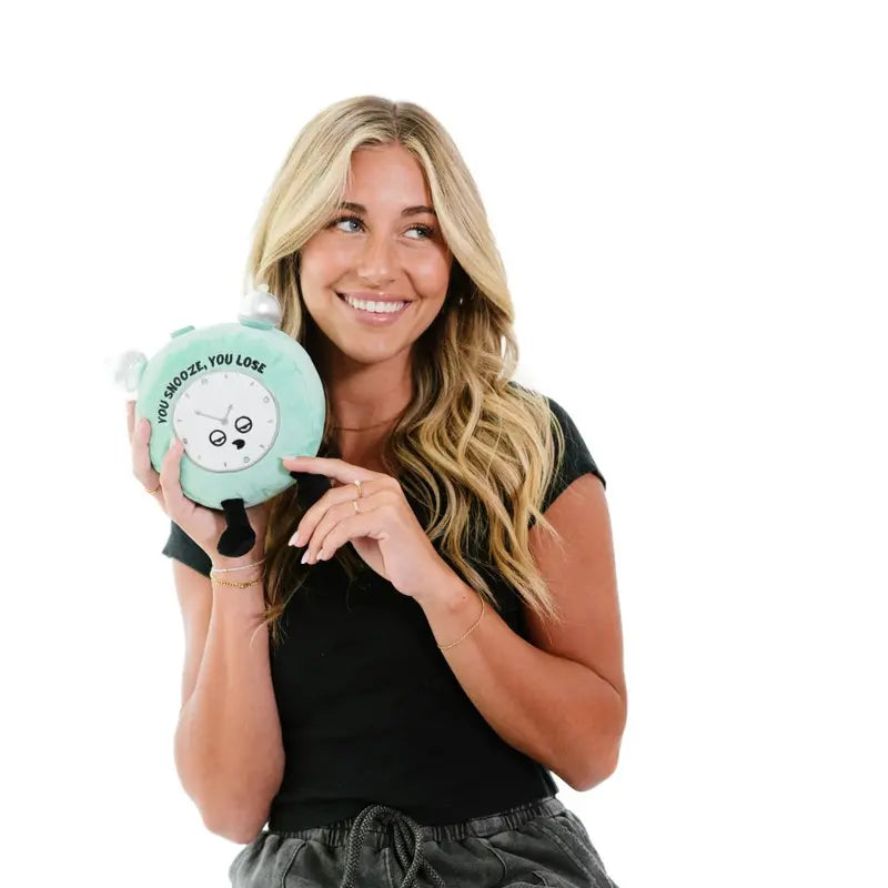 "You Snooze, You Lose!" Novelty Alarm Clock Stuffed Plush Figure by Punchkins