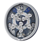 Seiko QXM379SRH “Glittering Starry Night” Melodies in Motion Dancing Dial Musical Wall Clock with 19 Songs