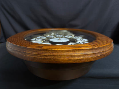 Rhythm "SSS Encore" Magic Motion Musical Wooden Wall Clock with Animated Moving Dial and Popular Melodies - 4MH810-R06