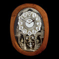 Rhythm "SSS Encore" Magic Motion Musical Wooden Wall Clock with Animated Moving Dial and Popular Melodies - 4MH810-R06