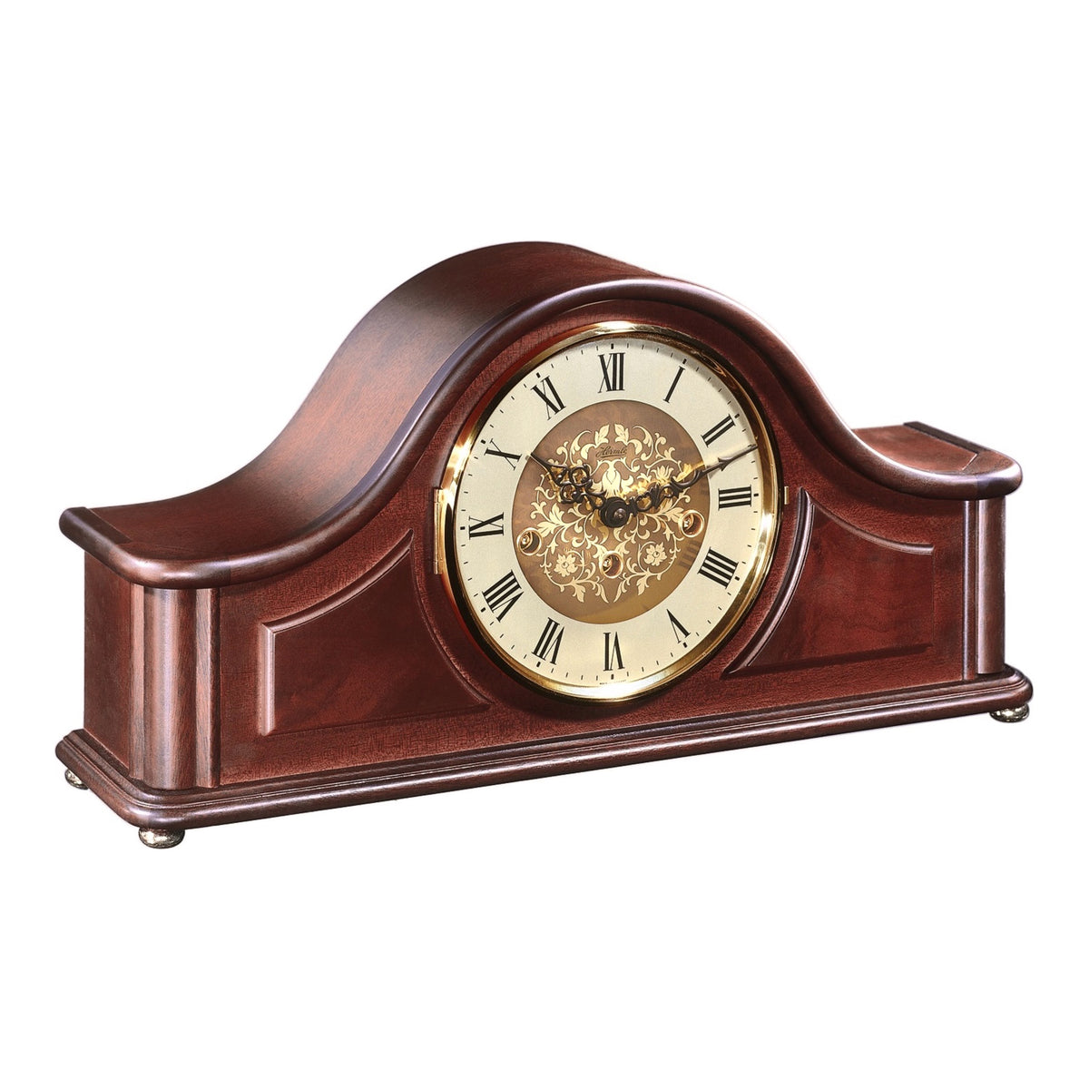 Hermle "Acton" 8-Day Keywound Traditional Tambour-Style Wooden Chiming Mantel Clock - 21142-070340