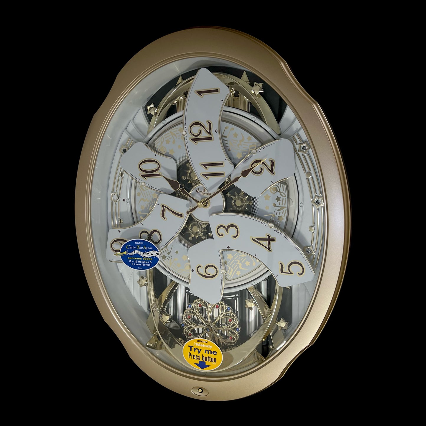 Rhythm “Marvelous” Magic Motion Musical Wall Clock with Moving Dial - 4MH842WD18