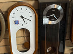 Seiko QXC247BLH "Sven" Modern Wooden Pendulum Wall Clock with Raised Numerals