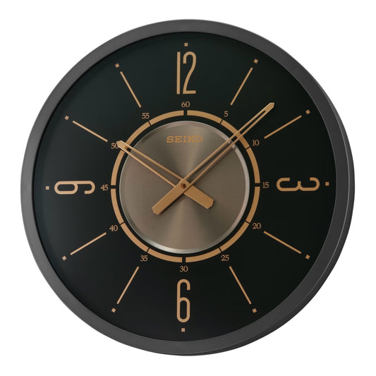 Seiko QXA759KLH "Davis" Large Gallery Wall Clock with Glass Front