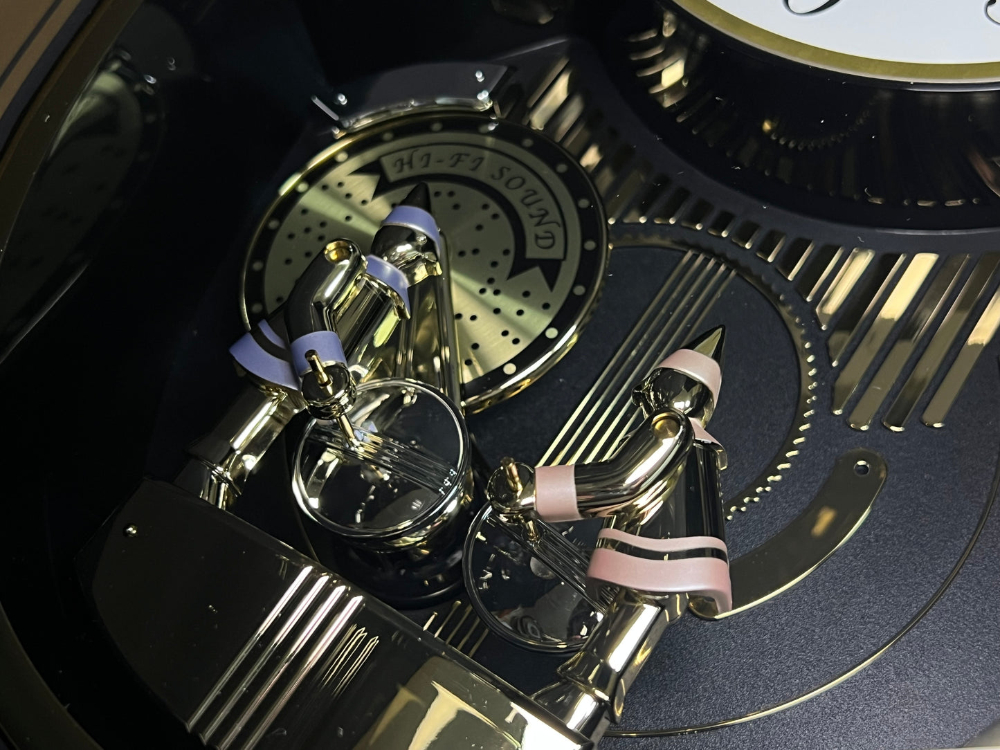 Seiko QXM124GRH "Music Disc Figurines" Melodies in Motion Musical Moving Wall Clock with Popular Music