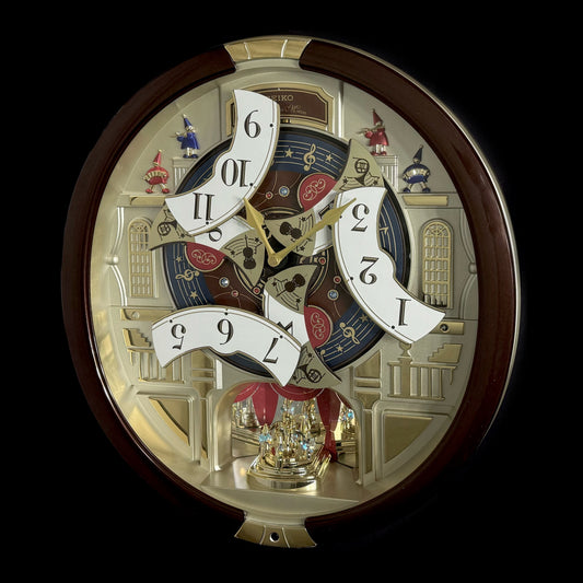 Seiko QXM554BRH "2015 Special Collector's Edition" Melodies in Motion Dancing Dial Musical Wall Clock with '70s Pop Music