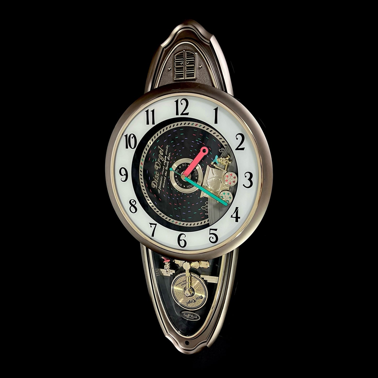 Rhythm "Calliope Phonograph" Magic Motion Musical Wall Clock with Moving Animation - 4MH714RH08