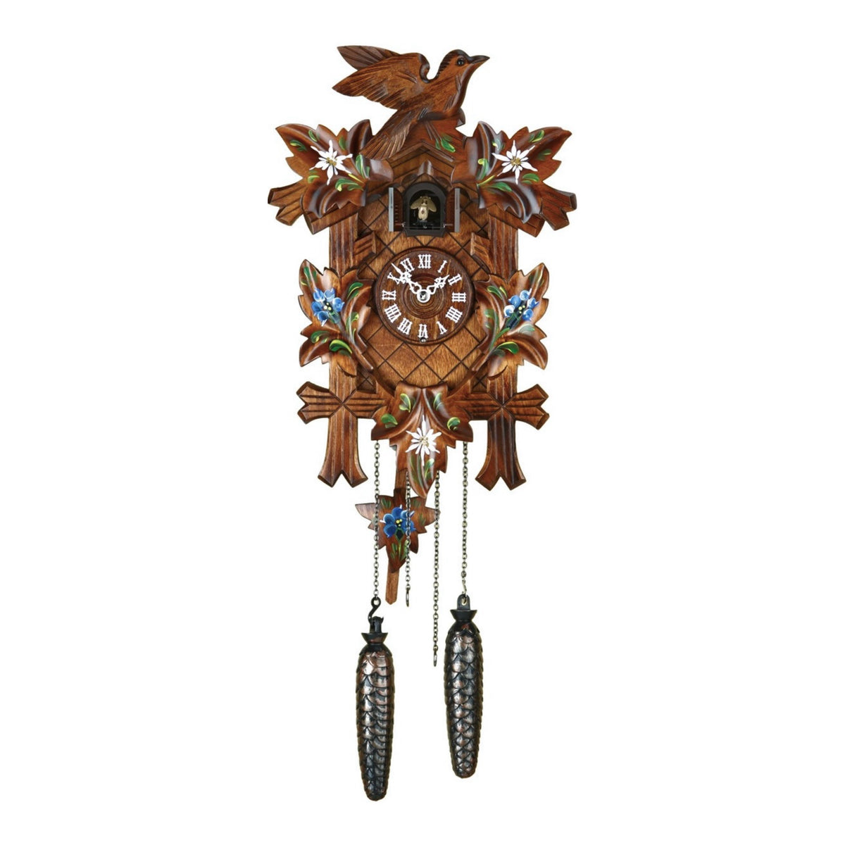 Trenkle "Adelheide" Traditional Hand-Painted Quartz Cuckoo Clock with 12 Melodies - 55000