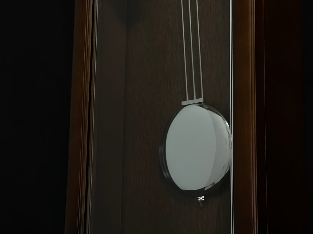 Rhythm “WSM Randolph” Modern Wooden Musical & Chiming Pendulum Wall Clock - CMJ590NR06