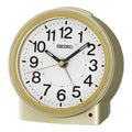 Seiko QHE199GLH "Sussex" Gold Desk & Alarm Clock with Automatic Night Light