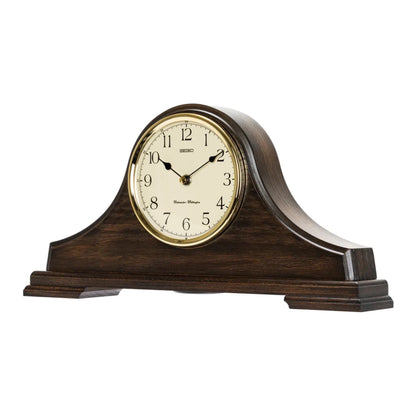 Seiko QXJ031BLH "Ria" Traditional Wooden Chiming Tambour Mantel Clock