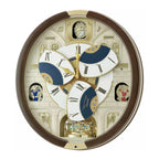 Seiko QXM371BRH “Castle Windows” Melodies in Motion Dancing Dial Musical Wall Clock with 19 Songs