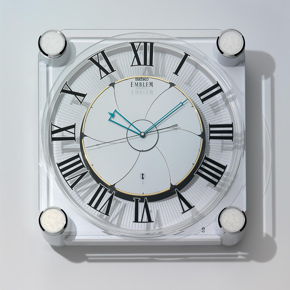 Seiko Emblem AHS446WRH "Grace Elite" Melodies in Motion Musical Wall or Mantel Clock with Animated Moving Dial & 18 Songs