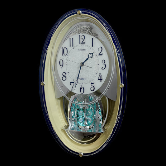Citizen (Rhythm) "Pal Muse M482" Musical Motion Decorative Pendulum Wall Clock from Japan with LED Light Show - 4MN482-003
