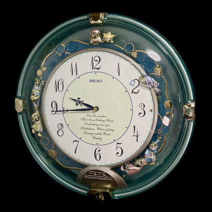 Seiko AM629M “Zig Zag Playground” Musical Decorative Pendulum Wall Clock from Japan
