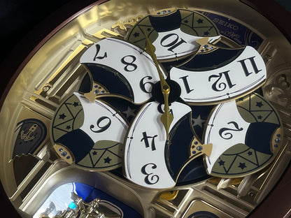 Seiko QXM541BRH "2014 Special Collector's Edition" Melodies in Motion Dancing Dial Musical Wall Clock with Music by The Beatles