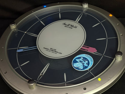 Rhythm "Small World Glad Duo" Magic Motion Musical Wall Clock from Japan with Dancing Hands - 4MN441RH03