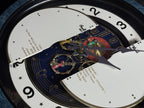 Rhythm “Small World Partage Home (Blue)” Moving Dial Magic Motion Musical Wall Clock with Popular Melodies - 4MH754RH04
