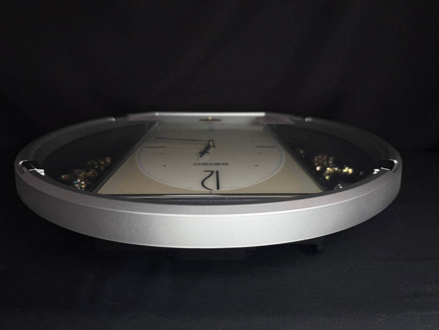 Seiko QXM158SRH "Sparkling Crystals" Melodies in Motion Musical Decorative Pendulum Wall Clock