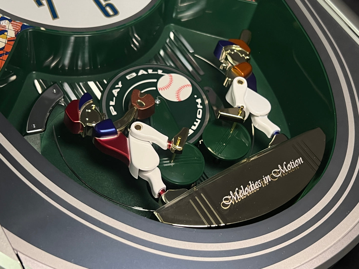 Seiko QXM256SRH "Baseball" Melodies in Motion Musical Moving Wall Clock with Americana Music