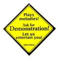 Small Rhythm Clocks "Ask for Demonstration" Display Signs (4-Pack)