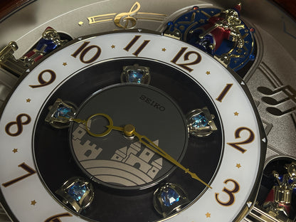Seiko QXM160BRH “2008 Special Collector's Edition" Melodies in Motion Musical Moving Wall Clock with Music by The Beatles