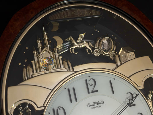 Rhythm “Princess Fantasy” Musical Motion Decorative Pendulum Wall Clock - 4MH862WU23