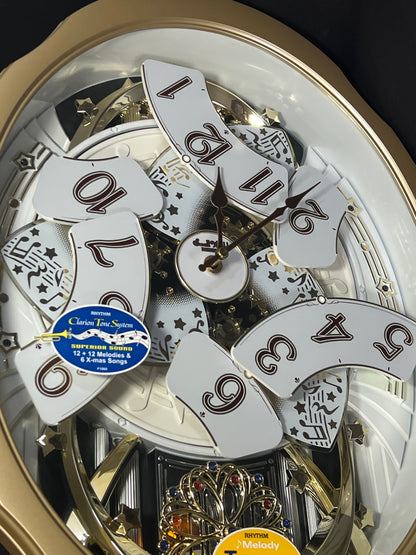 Rhythm “Marvelous” Magic Motion Musical Wall Clock with Moving Dial - 4MH842WD18