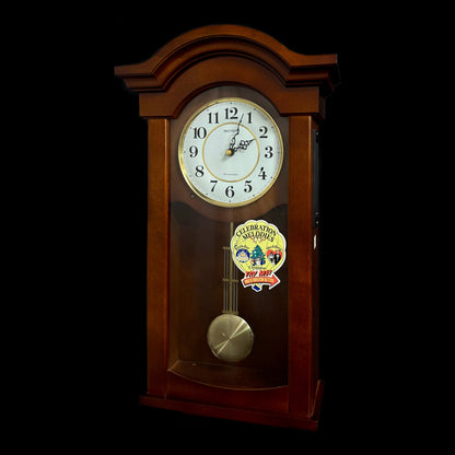 Rhythm “Celebration Time 314” Traditional Wooden Musical & Chiming Pendulum Wall Clock - CMJ314-R06