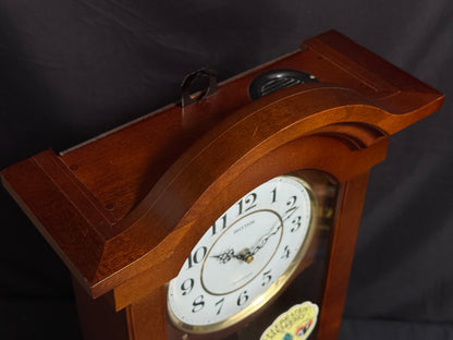 Rhythm “Celebration Time 314” Traditional Wooden Musical & Chiming Pendulum Wall Clock - CMJ314-R06