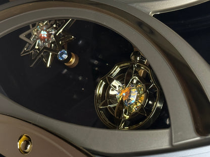 Seiko QXM155SRH "Twinkling Stars" Melodies in Motion Musical Decorative Pendulum Wall Clock with Popular Music