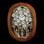 Rhythm "SSS Encore" Magic Motion Musical Wooden Wall Clock with Animated Moving Dial and Popular Melodies - 4MH810-R06