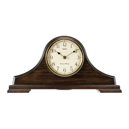Seiko QXJ031BLH "Ria" Traditional Wooden Chiming Tambour Mantel Clock