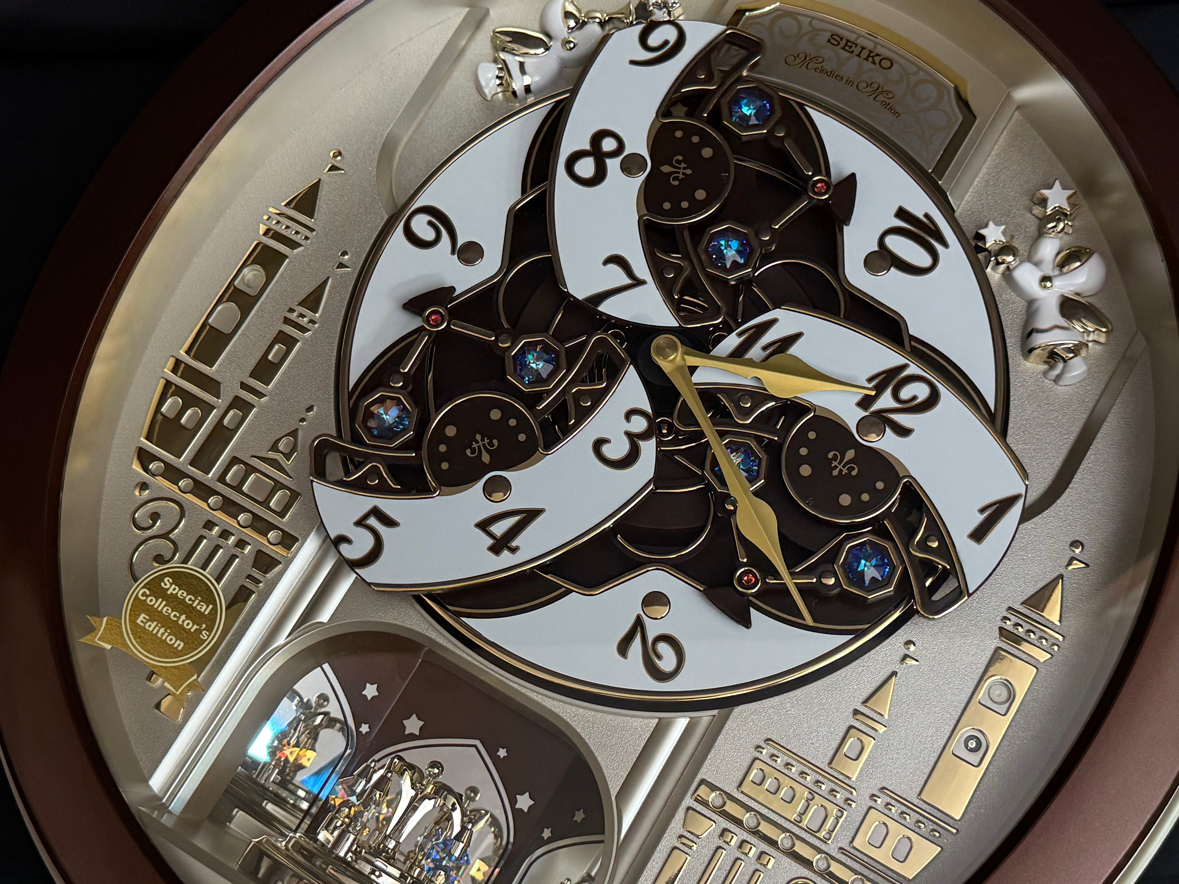 Seiko QXM491BRH "2013 Special Collector's Edition" Melodies in Motion Dancing Dial Musical Wall Clock with '70s Pop Music
