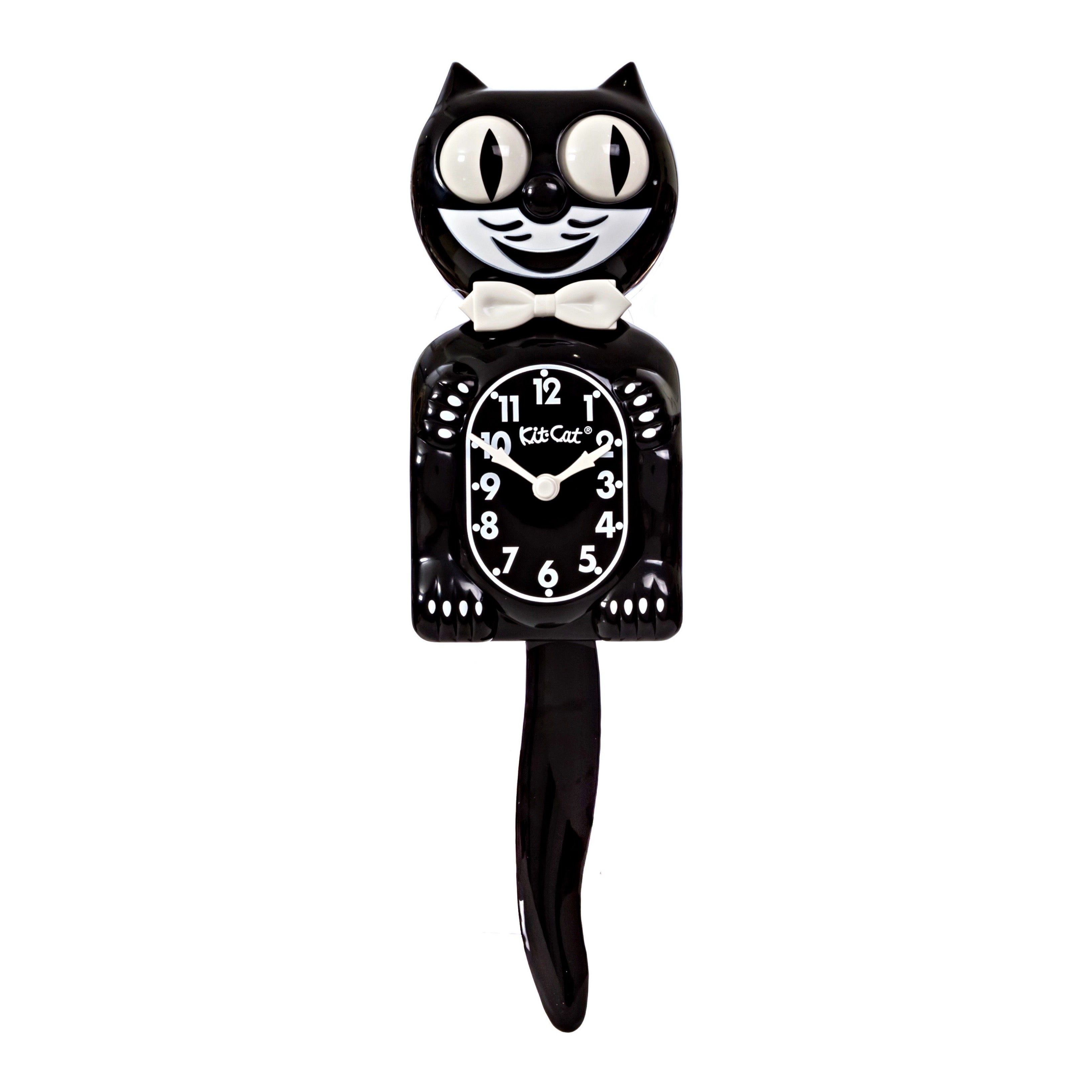 Original Kit-Cat Klock “Classic Black” Novelty Moving Pendulum Wall Cl ...
