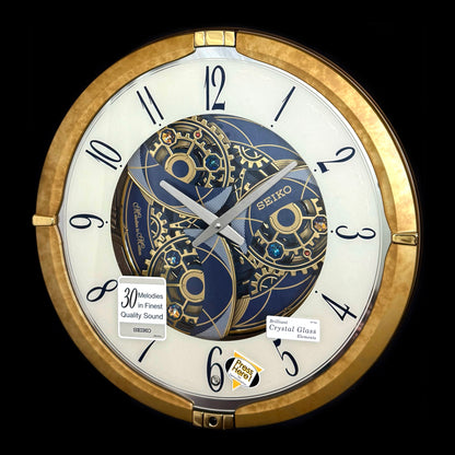 Seiko QXM387GRH “Kingly Mechanical” Melodies in Motion Dancing Dial Musical Wall Clock
