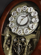 Rhythm "Grand Encore Legend" Magic Motion Musical Wooden Wall Clock with Animated Moving Dial and Music by The Beatles - 4MH834WB06