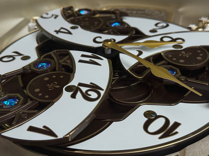 Seiko QXM491BRH "2013 Special Collector's Edition" Melodies in Motion Dancing Dial Musical Wall Clock with '70s Pop Music