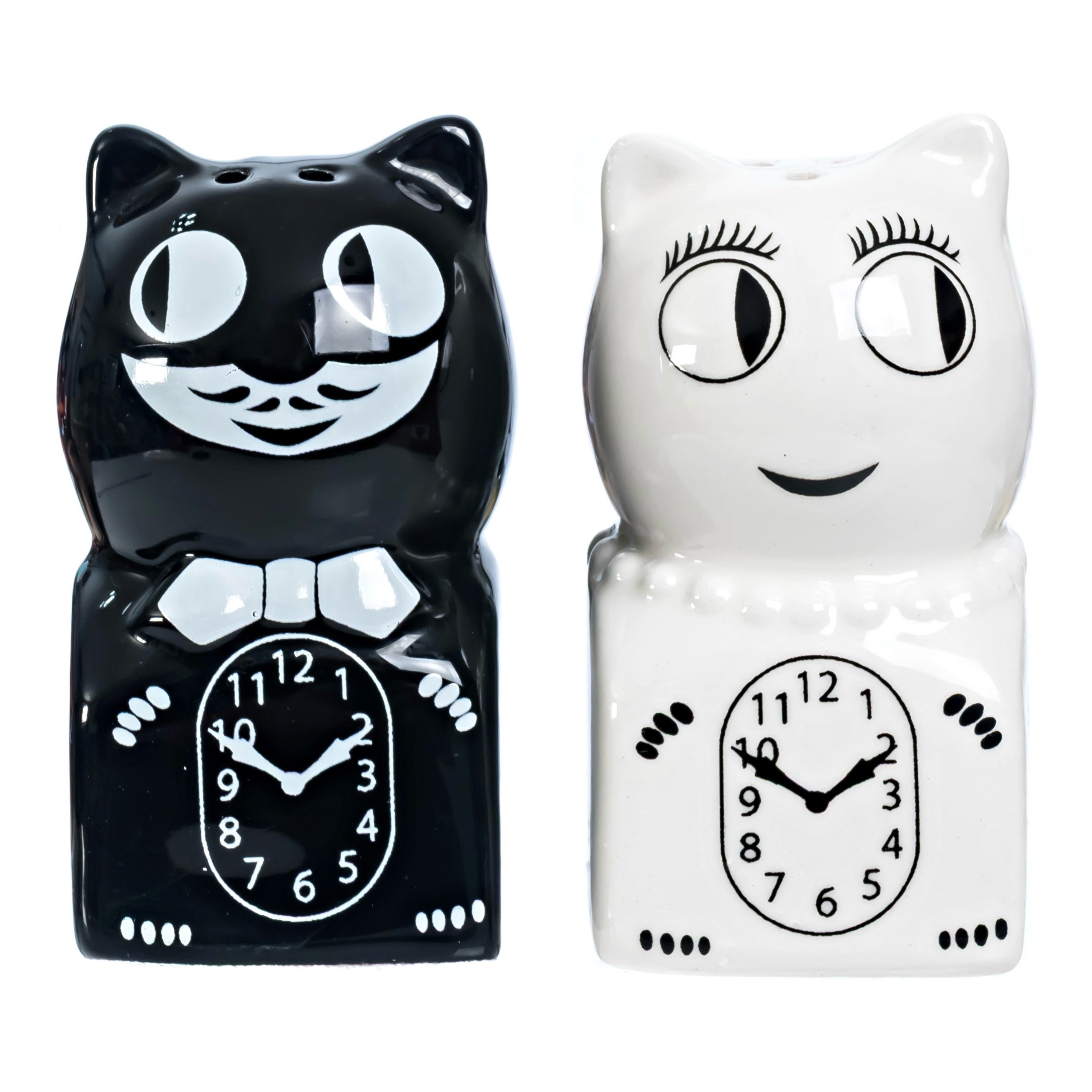 Kit-Cat Klock Shaped Salt & Pepper Shakers by California Clock Company