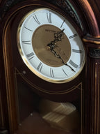 Rhythm "CTS Venetian" Antique-Style Wooden Musical Pendulum Mantel Clock with Intricate Carved Frame - CRJ715UR06