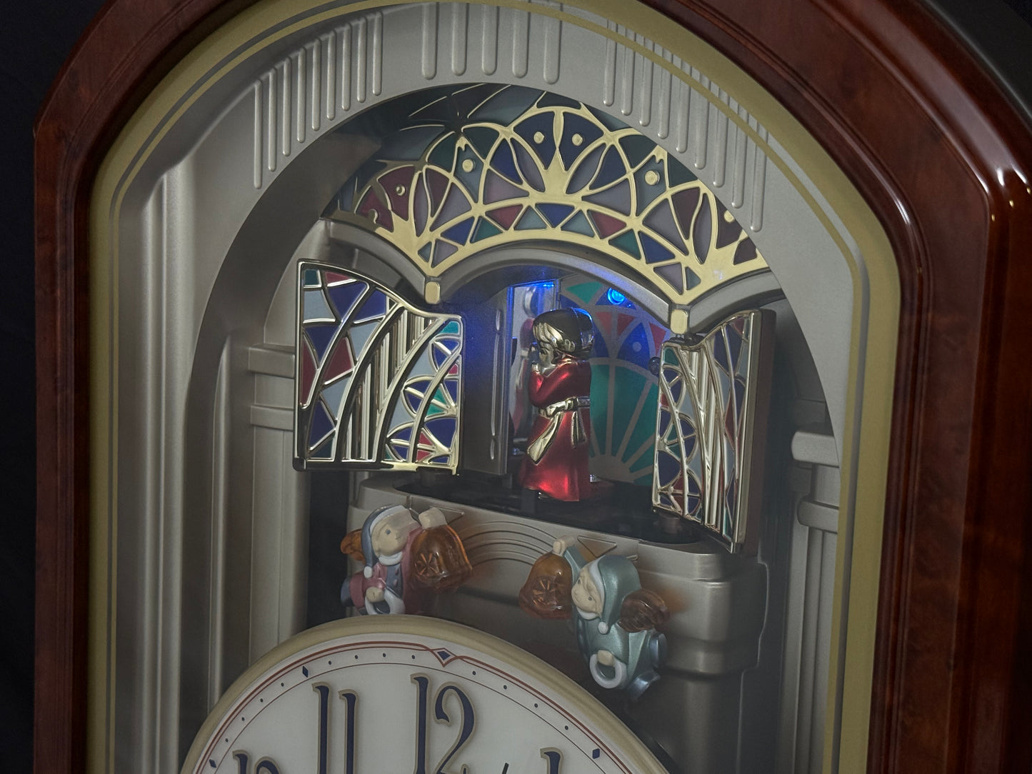 Seiko QXM123BRH "Broadway Showtunes Dropping Dial" Melodies in Motion Musical Moving Wall Clock with Popular Melodies