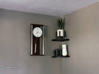 Seiko QXH068BLH "Modern & Sophisticated" Mid-Century Modern Wooden Chiming Pendulum Wall Clock