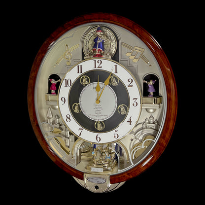 Seiko QXM134BRH "2005 Special Collector's Edition" Melodies in Motion Musical Moving Wall Clock with Music by The Beatles