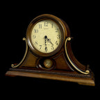Rhythm "WSM Tuscany" Traditional Wooden Chiming & Musical Tambour Mantel Clock with Pendulum - CRJ729UR06