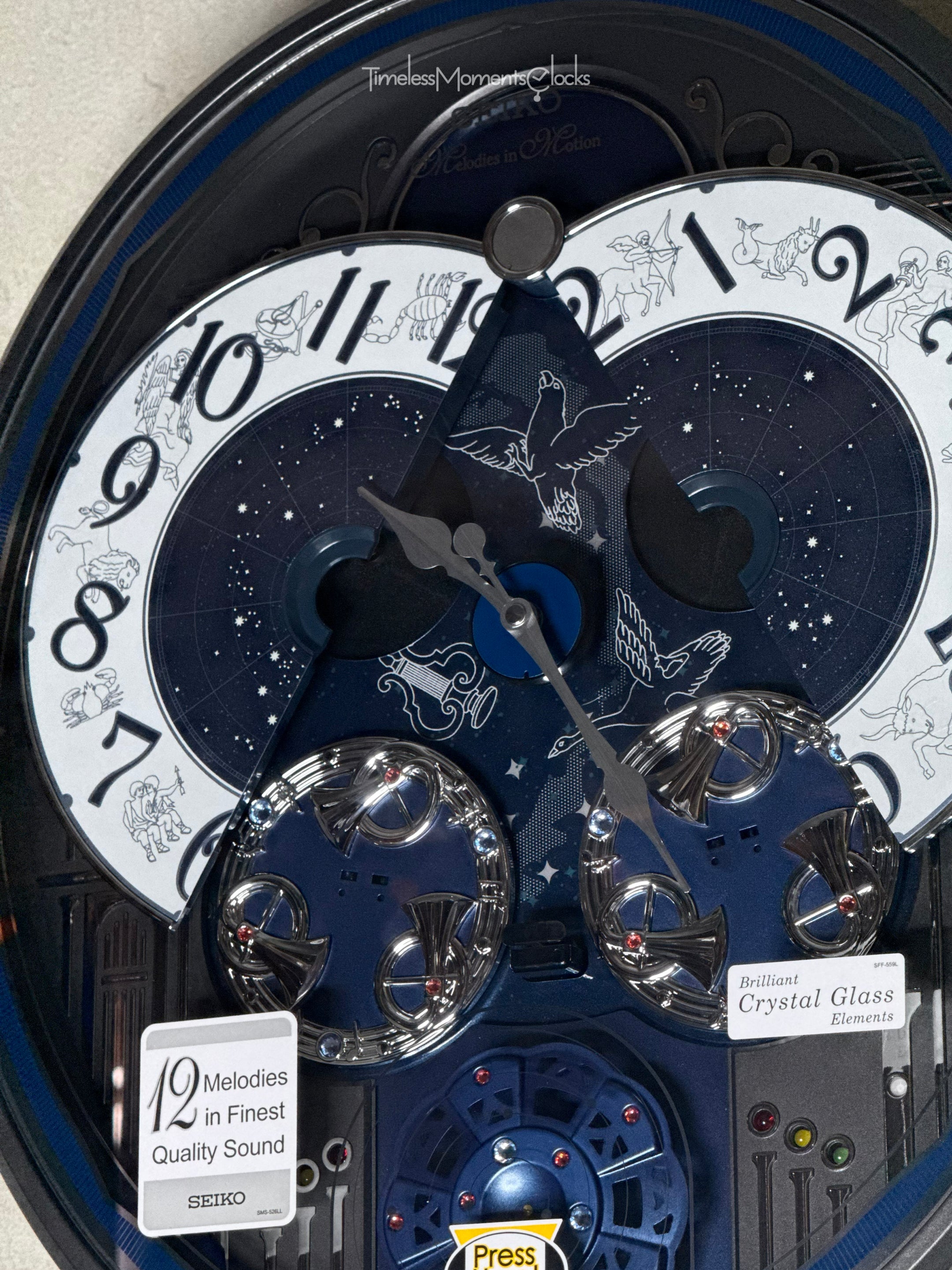 Seiko QXM393NRH “Galaxy Constellations” Astrology-Themed Melodies