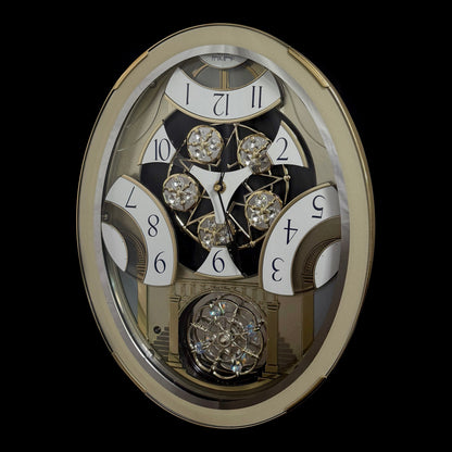Rhythm "Classic Brilliance" Moving Dial Magic Motion Musical Wall Clock - 4MH787PD18