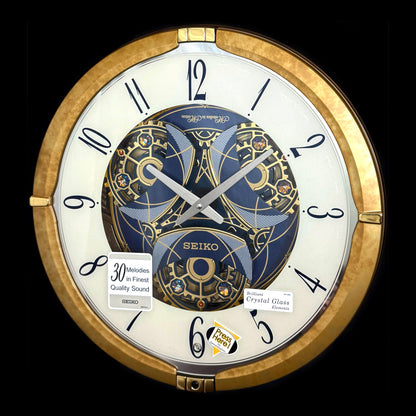 Seiko QXM387GRH “Kingly Mechanical” Melodies in Motion Dancing Dial Musical Wall Clock