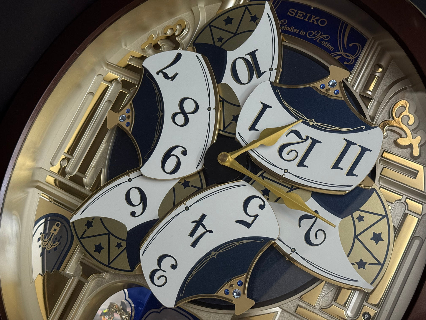 Seiko QXM541BRH "2014 Special Collector's Edition" Melodies in Motion Dancing Dial Musical Wall Clock with Music by The Beatles