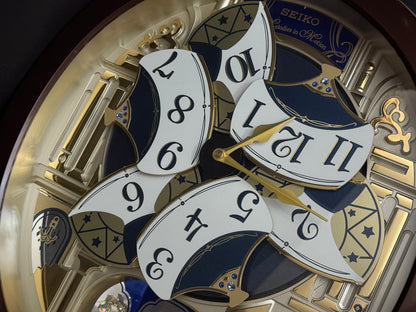 Seiko QXM541BRH "2014 Special Collector's Edition" Melodies in Motion Dancing Dial Musical Wall Clock with Music by The Beatles