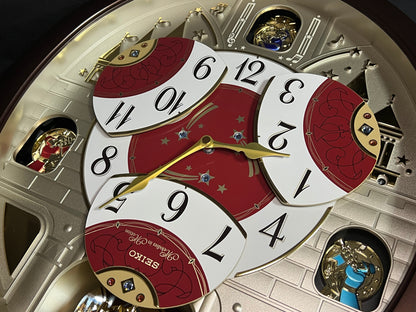 Seiko QXM565BRH "2016 Special Collector's Edition" Melodies in Motion Dancing Dial Musical Wall Clock with Music by The Beatles